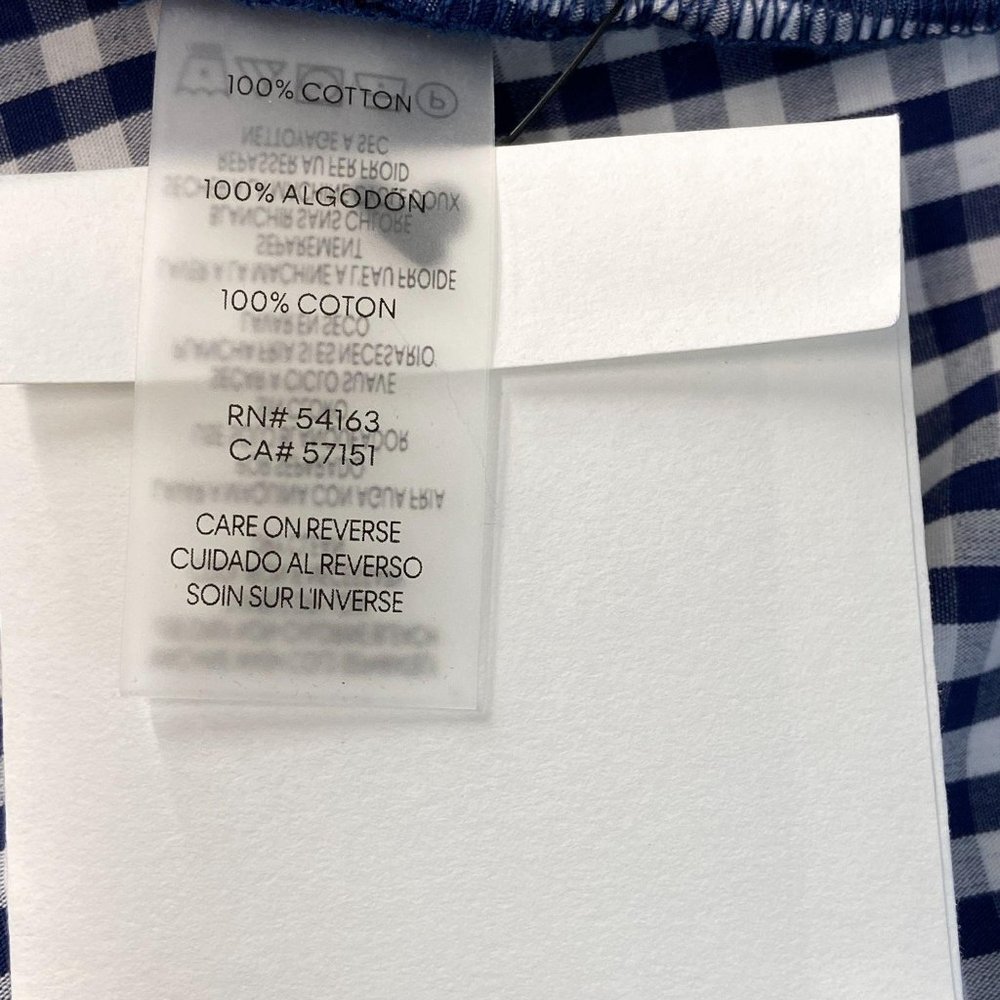 CALVIN KLEIN BLUE & WHITE GINGHAM FIT & FLARE MAXI DRESS SIZE 12 PETITE - Picture 10 of 16